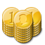 Gold Coin Stacks Icon